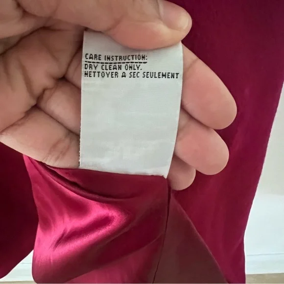 1 Madison Burgundy Wool/Cashmere Blend Double Breasted Collared Coat |Size 14| - Picture 7 of 10